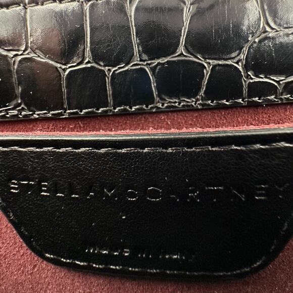 Authentic Stella McCartney Croc Embossed Faux Leather Falabella Star Box Bag - Picture 11 of 12